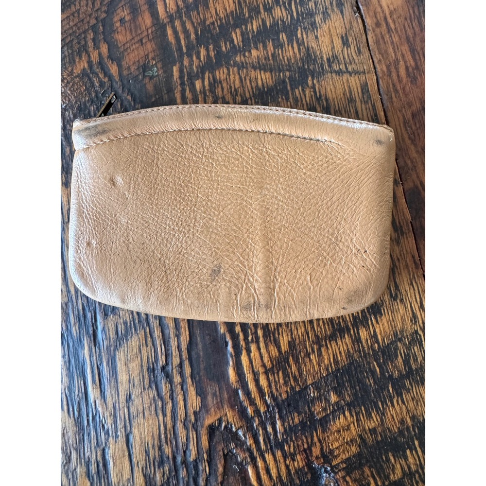 Rogers Air-Tite Vintage Tan Leather Tobacco Pouch Zippered Made in USA - Picture 2 of 4